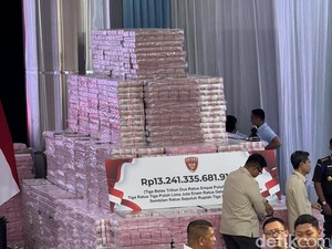 Penampakan Uang Rp 13,2 T Menggunung di Kejagung, Bakal Diserahkan ke Negara