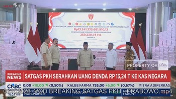 Prabowo Saksikan Satgas PHK Setor Uang Denda & Sitaan Rp 13,24 Triliun ke Negara