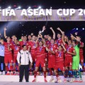 Timnas Indonesia berhasil menjadi juara FIFA ASEAN Cup 2026 usai mengalahkan Thailand pada babak final di Stadion Utama Gelora Bung Karno (SUGBK), Senayan, Jakarta, Senin (5/10/2026) malam.(CNBC Indonesia/Faisal Rahman)