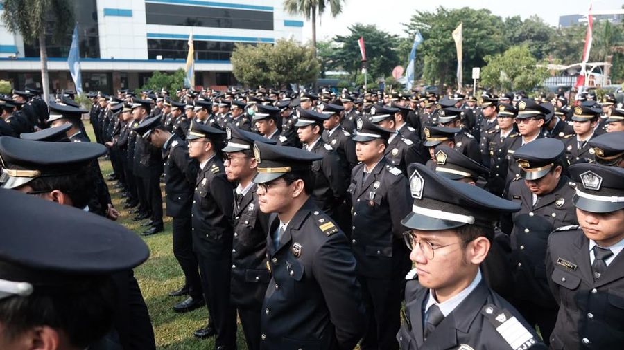 Upacara Peringatan Hari Bea Cukai (HBC) ke-80 Tahun 2026 di Kantor Pusat Direktorat JenderalBea dan Cukai (DJBC), Selasa (6/10). (Dok. DJBC)