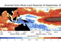 Update El Nino 2026 Hasil Analisis Dinamika Atmosfer Dasarian III September 2026, dirilis BMKG 5 Oktober 2026. (BMKG)