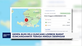 Gempa bumi dengan magnitudo 5,2 mengguncang wilayah Lombok Barat, Nusa Tenggara Barat