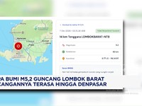 Gempa bumi dengan magnitudo 5,2 mengguncang wilayah Lombok Barat, Nusa Tenggara Barat