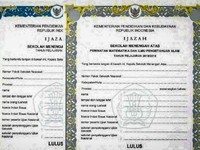 Ilustrasi ijazah. (Dok. disdik.bekasikota)