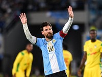Lionel Messi diturunkan sebagai starter dalam laga Argentina vs Benin. Ini akan jadi kali terakhir Messi mengenakan seragam Argentina. (REUTERS/RODRIGO VALLE)