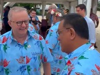 Menteri LH Jumhur Hidayat dan PM Australia Anthony Albanese. (Istimewa)