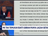 MK Tak Temukan Bukti Gibran Punya Ijazah Setara SMA
