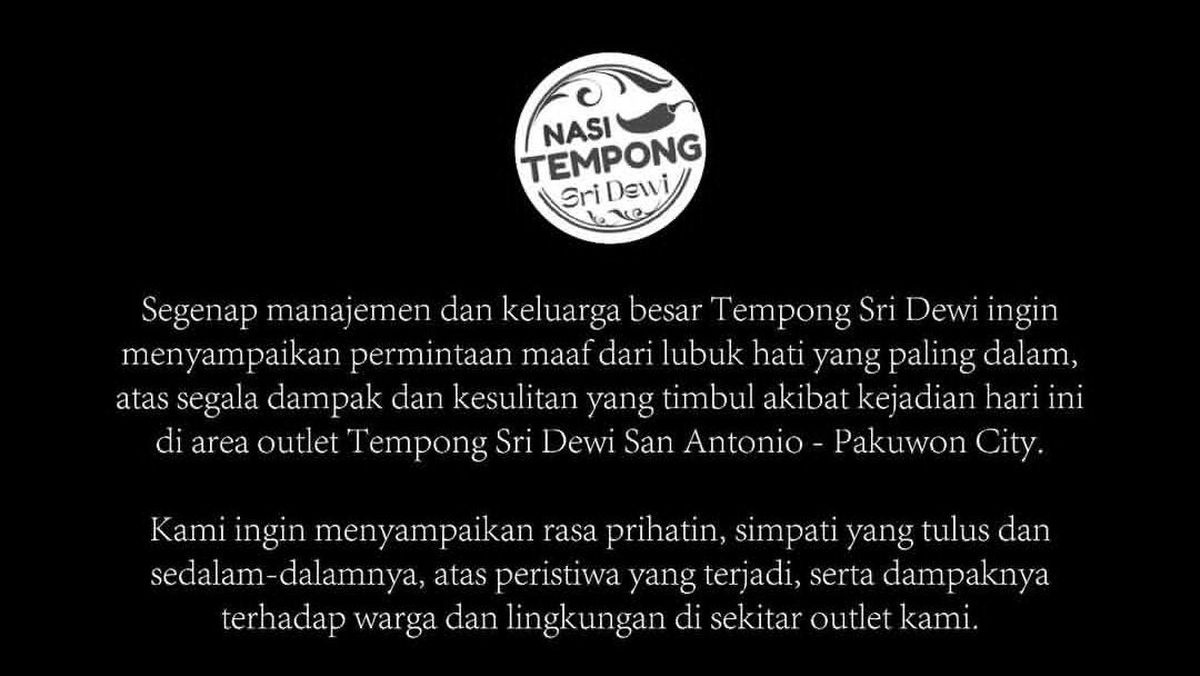 Resto Nasi Tempong Minta Maaf soal Ledakan Gas 50 Kg di Pakuwon City Surabaya — NadiKabar.com