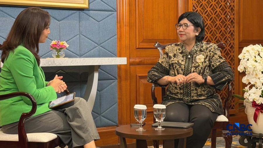 Profil Gubernur Bank Indonesia (BI) Destry Damayanti. (CNBC Indonesia/Maikel Jefriando)