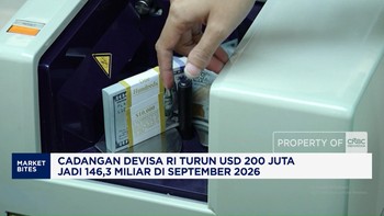 September 2026, Cadangan Devisa RI Turun USD 200 Juta Jadi 146,3 Miliar