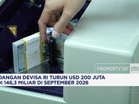 September 2026, Cadangan Devisa RI Turun USD 200 Juta Jadi 146,3 Miliar
