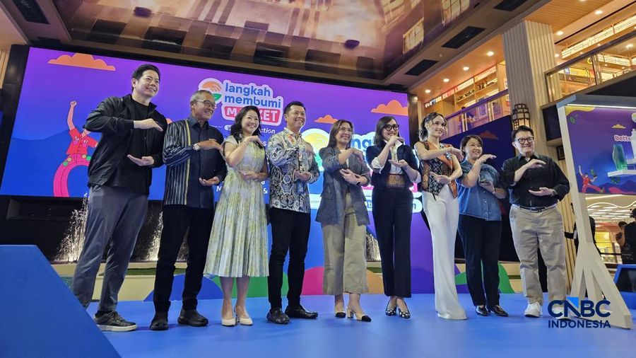Aksi Blibli Ubah Sampah Jadi Aksi Nyata Lewat Langkah Membumi Market 2026. (CNBC Indonesia/Intan Rakhmayanti Dewi)
