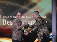 Direktur Utama PT Asuransi Jasaraharja Putera (Jasaraharja Putera), Abdul Haris menerima penghargaan Best General Insurance In Prudent Underwriting & Risk Management dalam acara Road To CNBC Indonesia Awards 2026 kategori Best Insurance di Jakarta, K