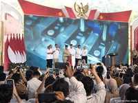 Groundbreaking 11 Ekosistem Hilirisasi Nikel serta Ekspor Perdana Baterai EV, 8 Oktober 2026. (Tangkapan layar youtube Setres RI)