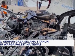 Israel Gempur Gaza Selama 3 Tahun, 74 Ribu Warga Palestina Tewas