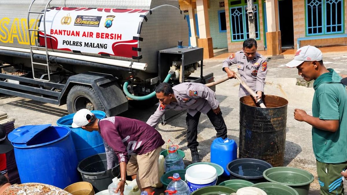 Polres Malang Salurkan 35 Ribu Liter Air Bersih ke Warga Terdampak Kemarau — NadiKabar.com