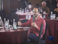 President Director PT Takeda Life Sciences Andreas Gutknecht menyampaikan pemaparannya dalam acara Health Summit 2026 hadir dengan tema "The Rising of Indonesia's Healthcare Investment" di Menara Bank Mega, Jakarta, Kamis (8/10/2026). (CNBC Indonesia