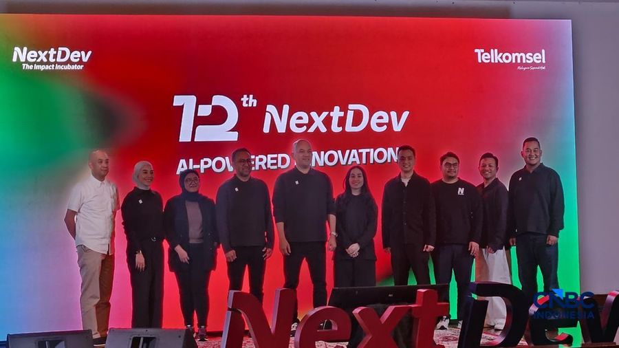 Telkomsel membawa tema AI-Powered Innovations, memprioritaskan para technopreneur yang telah memanfaatkan atau mengeksplorasi artificial intelligence (AI) untuk menciptakan manfaat nyata dan berkelanjutan. (CNBC Indonesia/Intan Rakhmayanti Dewi)