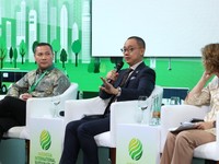 Wakil Ketua Majelis Permusyawaratan Rakyat Eddy Soeparno menjadi pembicara dalam Indonesia Sustainability Forum 2026 di Grand Ballroom Kempinski Jakarta. (Dok Ist)