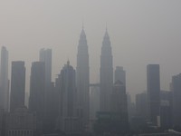 Kuala Lumpur's skyline shrouded in haze from regional wildfires, in Kuala Lumpur, Malaysia, October 9, 2026. REUTERS/Hasnoor Hussain