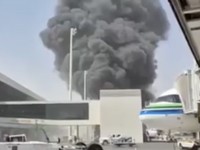Bandara Riyadh diserang Houthi, Kamis (8/10/2026). (Social Media via REUTERS/Social Media)