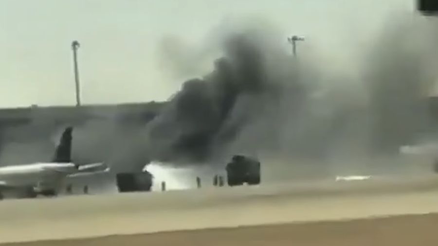 Bandara Riyadh diserang Houthi, Kamis (8/10/2026). (Tangkapan Layar sosial media X)