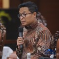 Direktur Jenderal (Dirjen) Pajak, Bimo Wijayanto saat Konferensi Pers APBN KiTa Edisi Oktober 2026 di Gedung Djuanda, Kementerian Keuangan, Jakarta, Jumat (9/10/2026). (CNBC Indonesia/Faisal Rahman)