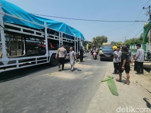 Polisi Amankan Truk Terkait Tabrak Lari 2 Siswa MAN 1 Polman