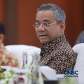 Menteri Keuangan, Suahasil Nazara menyampaikan keterangan saat Konferensi Pers APBN KiTa Edisi Oktober 2026 di Gedung Djuanda, Kementerian Keuangan, Jakarta, Jumat (9/10/2026). (CNBC Indonesia/Faisal Rahman)