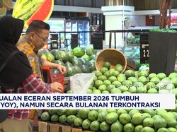 Penjualan Eceran September 2026 Tumbuh 1,4% (YoY)