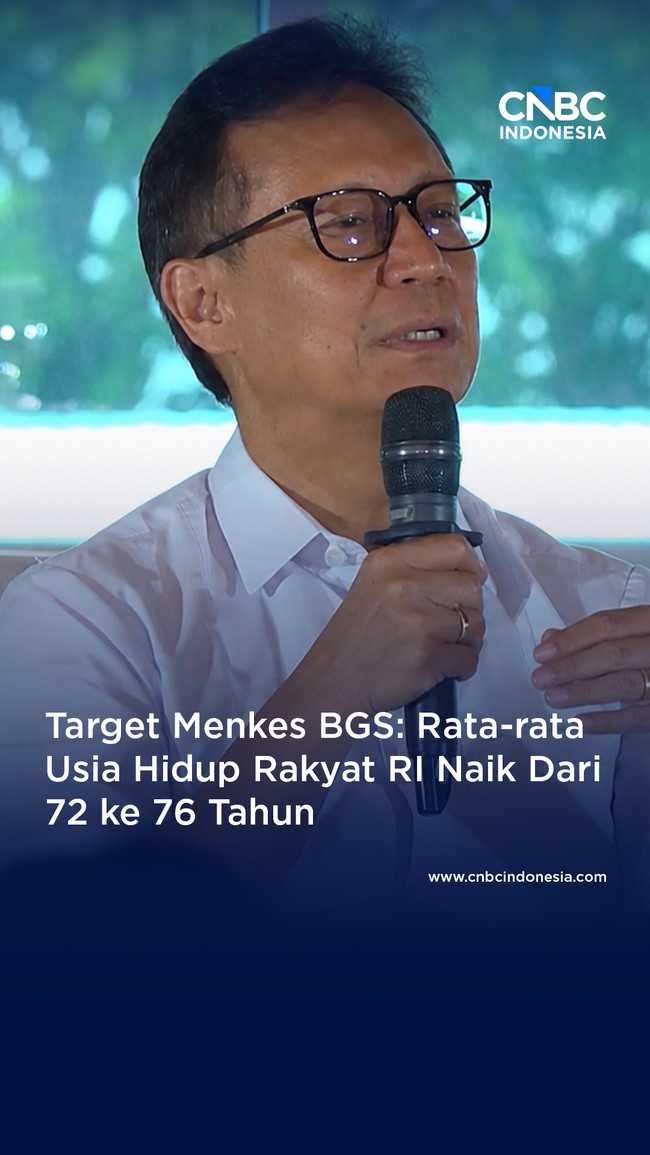 Target Menkes BGS: Rata-rata Usia Hidup Rakyat RI Naik Dari 72 ke 76 Tahun