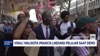 Viral Wali Kota Prancis Lindungi Pelajar saat Demo