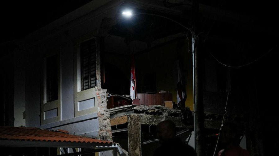 Istana Gubernur yang rusak setelah gempa bumi melanda dekat pesisir selatan Panama, di Penonome, Panama, pada 9 Oktober 2026.