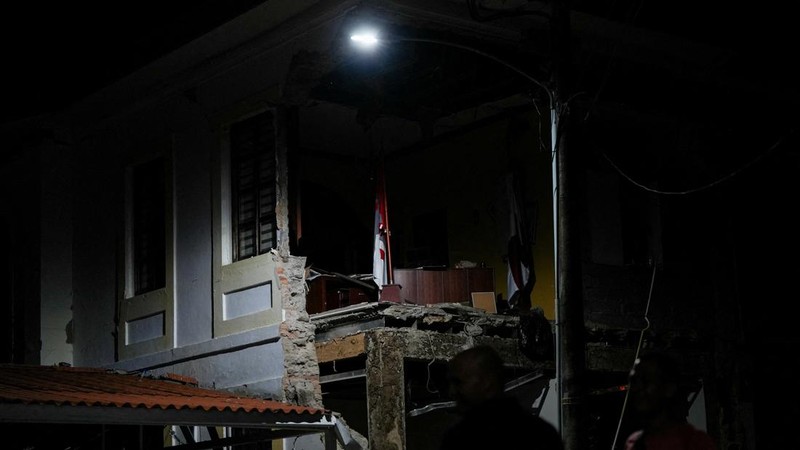Istana Gubernur yang rusak setelah gempa bumi melanda dekat pesisir selatan Panama, di Penonome, Panama, pada 9 Oktober 2026.
