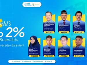 7 Dosen UNS Berbagai Keilmuan Masuk Worlds Top 2% Scientist, Termasuk dari Vokasi