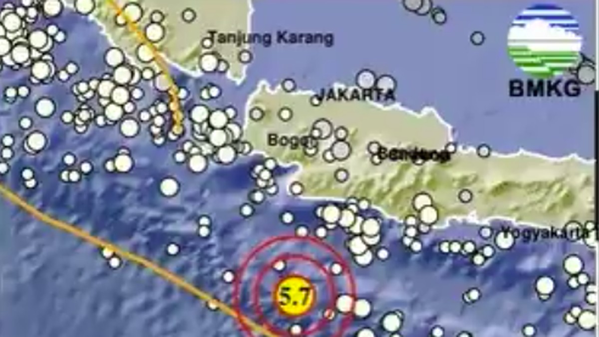 Gempa Magnitudo 5,7 Guncang Sukabumi, Jawa Barat