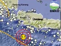 Gempa bumi mengguncang Sukabumi, Jawa Barat dengan kekuatan 5,7 Magnitudo dengan kedalaman 163 km pada Minggu (11/10/2026). (X/infoBMKG)