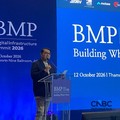 Menteri Ekonomi Kreatif (Menekraf), Teuku Riefky Harsya dalam Digital Infrastructure Summit 2026, di Jakarta, Senin (12/10/2026). (CNBC Indonesia/Novina)