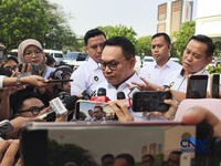 Menteri Koordinator bidang Politik dan Keamanan (Menko Polkam) Jenderal TNI (Purn.) Dudung Abdurachman di Istana Negara, Senin (12/10/2026). (CNBC Indonesia/Emir Yanwardhana)