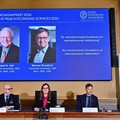 Robert E. Hall and Michael Woodford are announced as the laureates of the 2026 Sveriges Riksbank Prize in Economic Sciences in Memory of Alfred Nobel at the Royal Swedish Academy of Sciences in Stockholm, Sweden, on October 12, 2026. TT News Agency/A