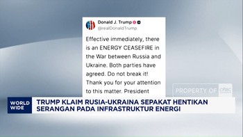 Trump Klaim Rusia-Ukraina Sepakat untuk Gencatan Senjata Energi