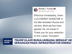 Trump Klaim Rusia-Ukraina Sepakat untuk Gencatan Senjata Energi