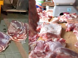 Daging Babi Mentah Ditaruh di Lantai, Pemilik Toko Ngaku Bilang Begini