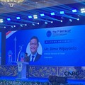 Dirjen Pajak Bimo Wijayanto dalam acara The 7th BRITACOF (Belt and Road Initiative Tax Administration Cooperation Forum) di Jakarta, Selasa (13/10/2026). (CNBC Indonesia/Dovana Hosiana)