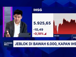 IHSG Jeblok ke Bawah 6.000, Sentimen Ini Jadi Penekan!