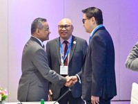 Menteri Keuangan (Menkeu) Suahasil Nazara dalam pertemuan Menteri Keuangan ASEAN, Selasa (13/10/2026). (Dok. Biro KLI Kementerian Keuangan)