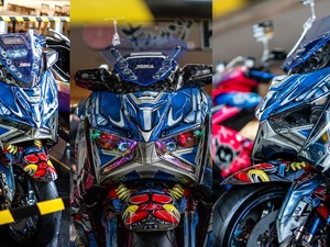Modifikasi Hedon Yamaha Xmax: Tampang Ala Robot, Jok Pakai Suspensi Udara