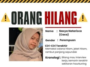 Gadis 18 Tahun Hilang Usai Pamit Wawancara Kerja di Kuningan