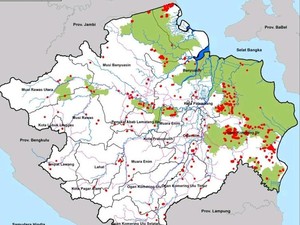 Hotspot Sumsel Capai 1.324, Terbanyak Menyebar di Kabupaten OKI