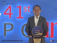 Menteri Koordinator Bidang Hilirisasi dan Transisi Energi, Bahlil Lahadalia saat menyampaikan sambutan dalam pembukaan Trade Expo Indonesia 41Th di Jakarta, Rabu (14/10/2026). (Tangkapan Layar Youtube/Trade Expo Indonesia)